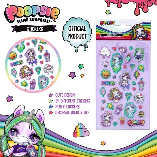 Poopsie Slime Surprise Puffy Stickers