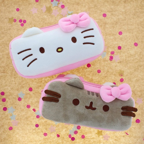 Hello Kitty x Pusheen Plush Pencil Case