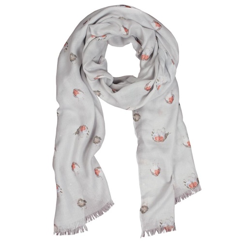 Wrendale Designs Jolly Robin Scarf with Gift Bag
