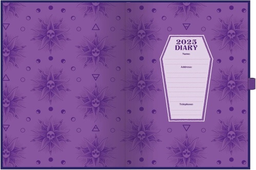 Wednesday Official 2025 Diary A5 Day Per Page Addams Family