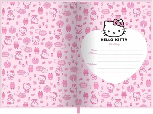 Hello Kitty Hardcover 2025 Diary A5 Day per page