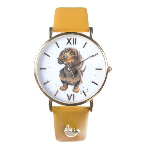 Wrendale Designs Little One Dachshund Dog Vegan Leather Watch