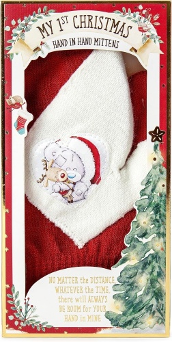 Me to You Tiny Tatty Teddy My First Christmas Hand in Hand Gloves Adult Mittens