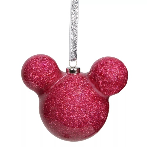 Mickey Mouse Pink Glitter Bauble