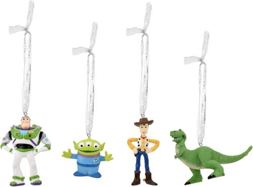 Disney Set Of 4 Toy Story Christmas Tree Decorations Woody Buzz Alien Rex